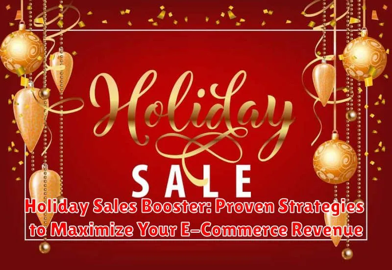 Holiday Sales Booster: Proven Strategies to Maximize Your E-Commerce Revenue